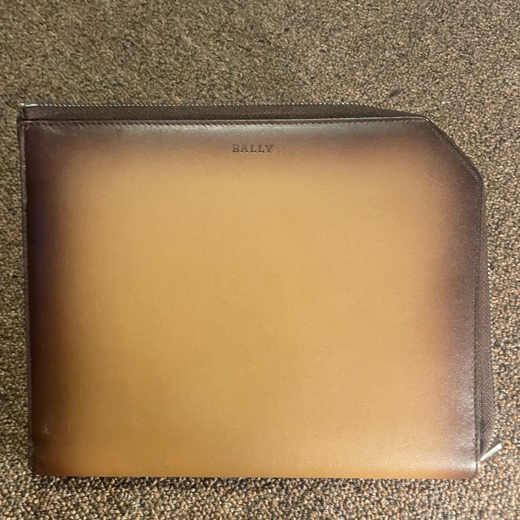 Bally Leather Travel Wallet Case